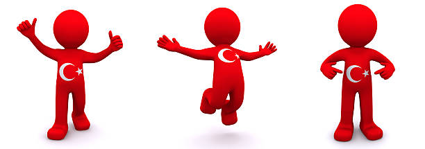 istock 3d character textured with  flag of Turkey 185886187