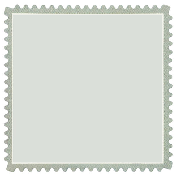 istock Square Blank Postage Stamp, Light Pale Green Macro Isolated Closeup 185886387
