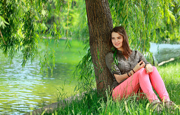 istock Young Woman Relaxing 185887156