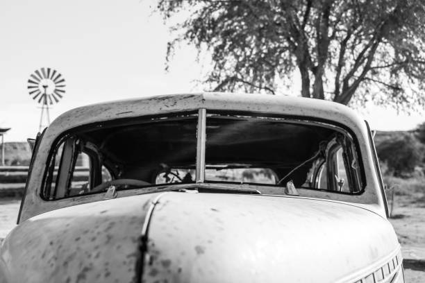 istock abandoned vintage car on a farm 1858879716