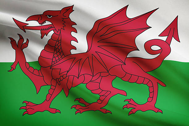 istock Series of ruffled flags. Wales. 185888345