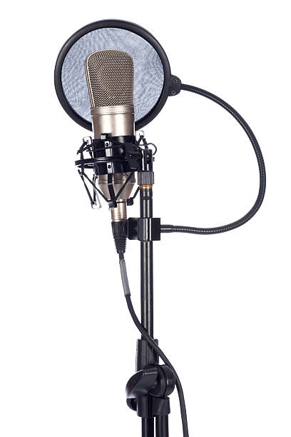 istock Closeup of an old microphone 185888498
