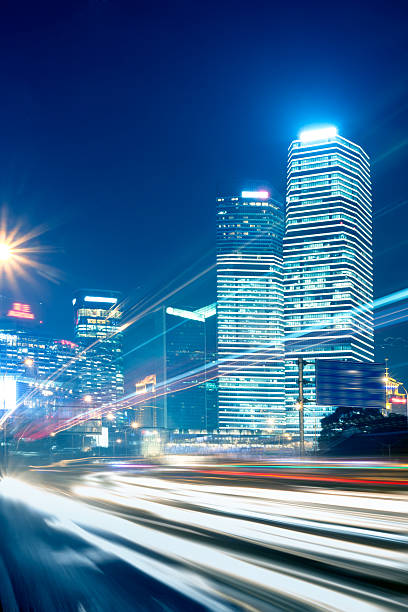 istock Fast moving cars at night 185889038
