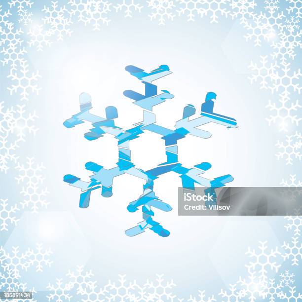 Ilustración de Copo De Nieve y más Vectores Libres de Derechos de Abstracto - Abstracto, Azul, Clip Art