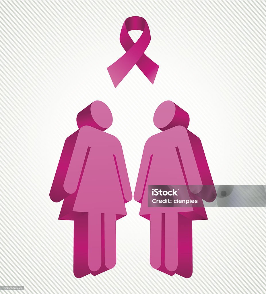 Лента борьбы против рака груди женщины данные векторный файл. - Векторная графика Help - английское слово роялти-фри
