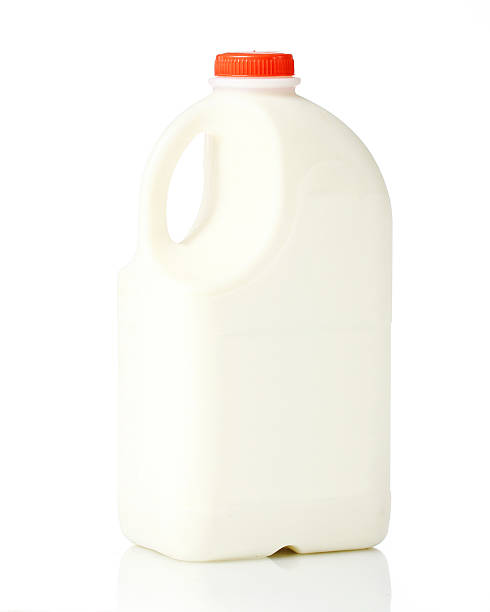 istock Bottle with milk isolated on white background 185894773