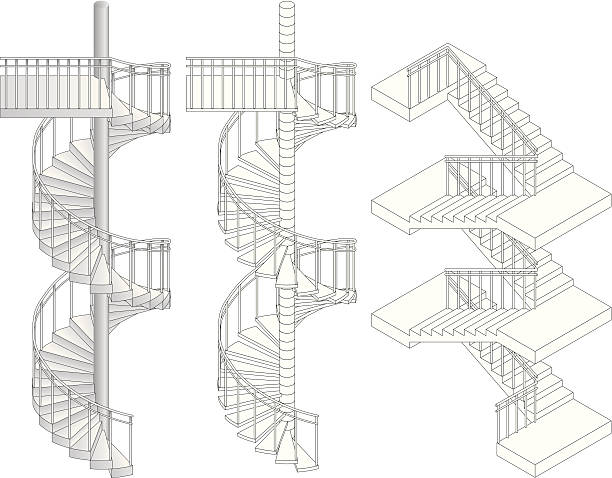 Escaleras - ilustración de arte vectorial