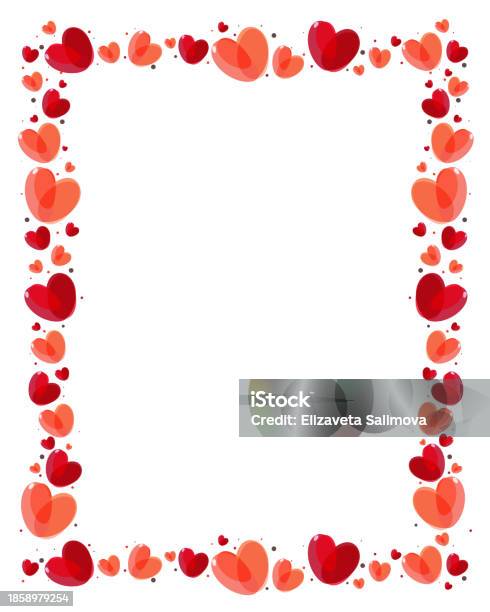 Rectangular Heart Net A Rectangular Frame Of Red Hearts Stock Illustration - Download Image ...