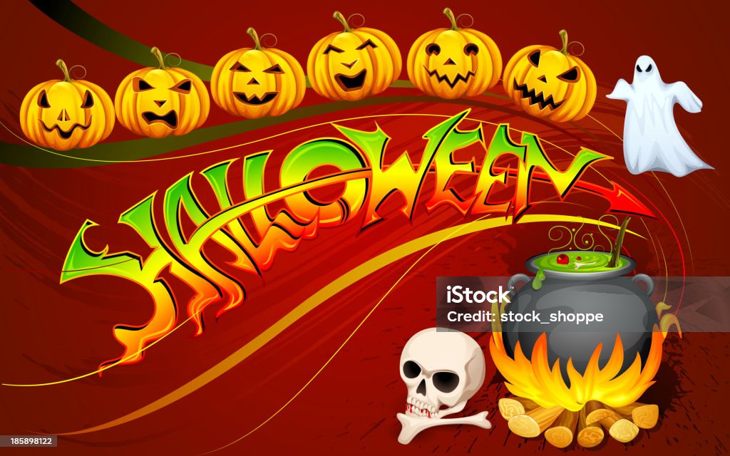 Halloween Poster - arte vettoriale royalty-free di Animale