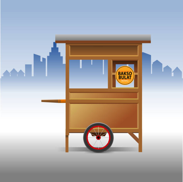 ilustraciones, imágenes clip art, dibujos animados e iconos de stock de carro de albóndigas - meals on wheels illustrations