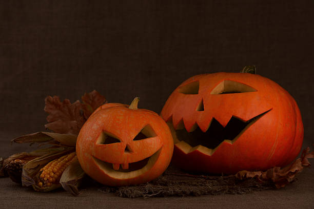istock Scary halloween pumpkin jack-o-lantern 185900045
