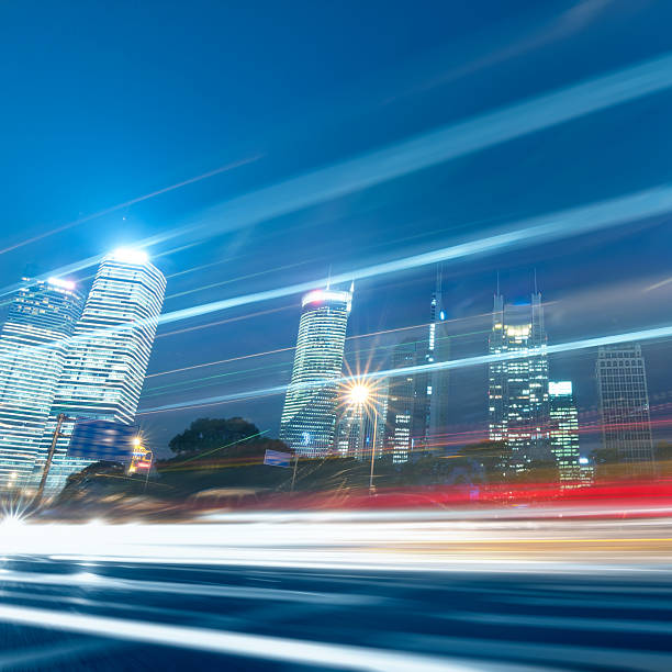 istock Fast moving cars at night 185900289