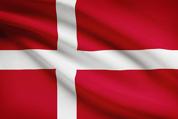 istock Series - ruffled flags. Kingdom of Denmark. 185900365