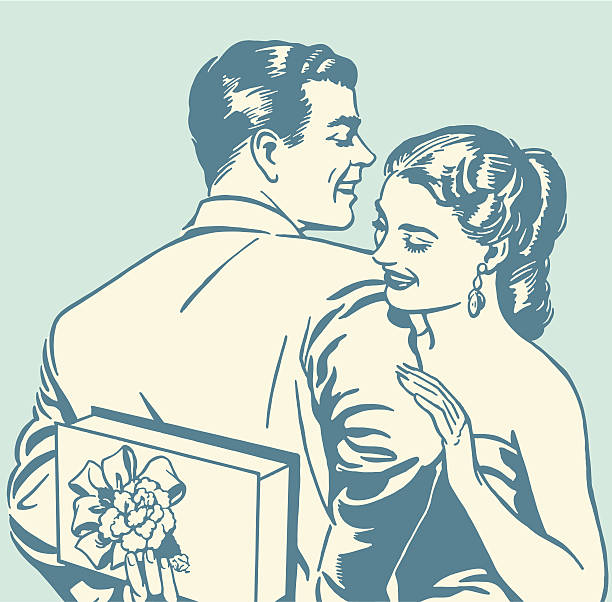 ilustraciones, imágenes clip art, dibujos animados e iconos de stock de feliz pareja - amor ilustraciones