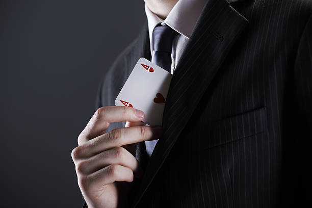 Businessman with ace card