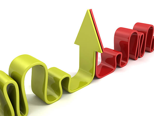 istock green and red opponent curved arrows 185904629