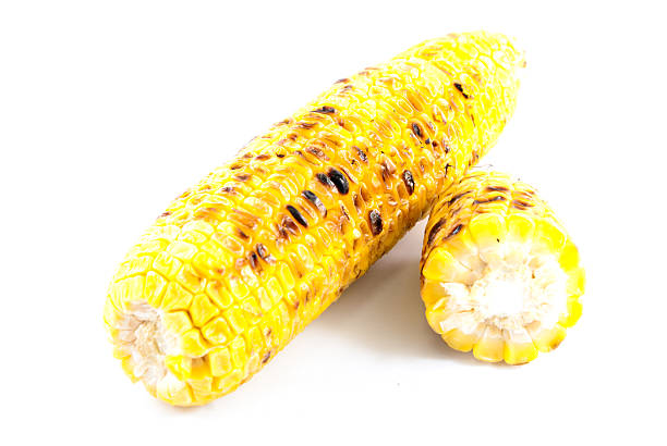 istock pieces of golden grilled corn on white background 185904859