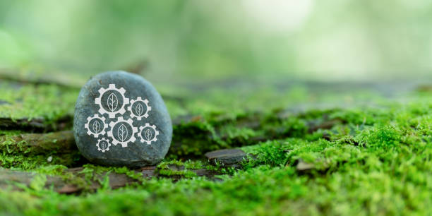 istock Sustainable technology concept. Renewable energy sources, efficient energy management and waste reduction. Green technologies for minimizing carbon footprint and live in harmony with the environment. 1859070219