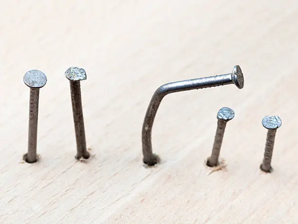 Photo of line of nails