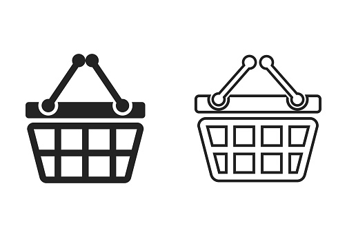 vector illustration of Shopping basket icons