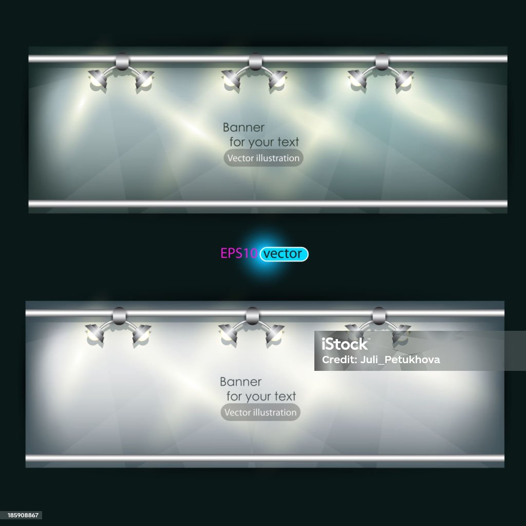 空の製品の広告のプラカード照明付き - からっぽのロイヤリティフリーベクトルアート