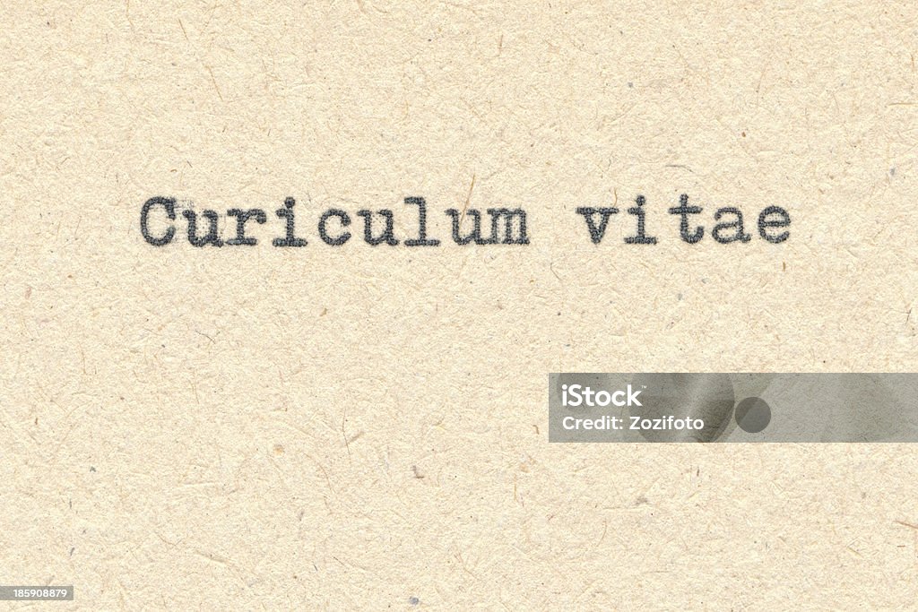 Curiculum vitae - Lizenzfrei Alphabet Stock-Foto