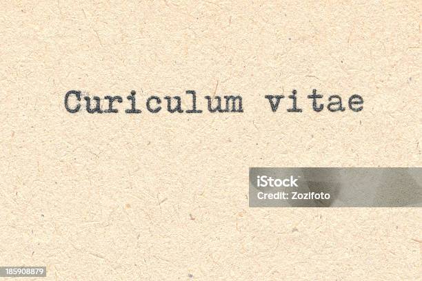 Curiculum Vitae Stockfoto und mehr Bilder von Alphabet - Alphabet, Alt, Altertümlich