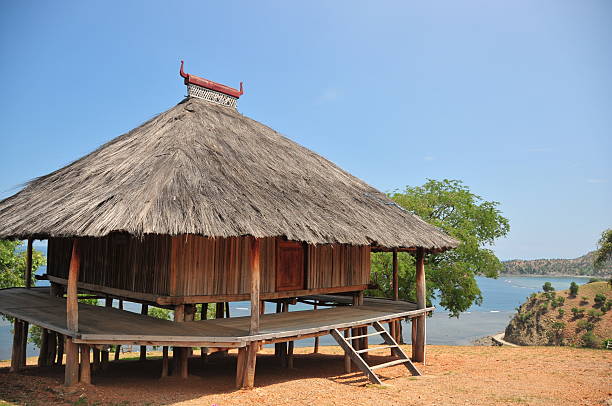 istock Tibar bay, East Timor: traditional timorese house 185911192