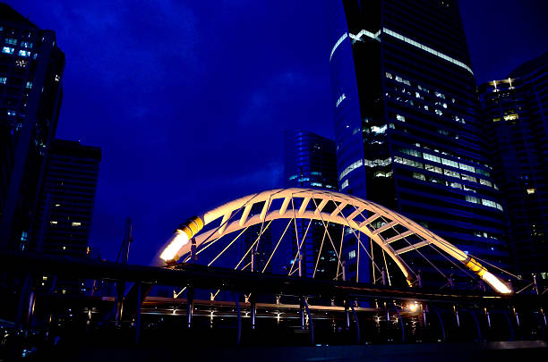 istock Cityscape at night in Bangkok 185911197