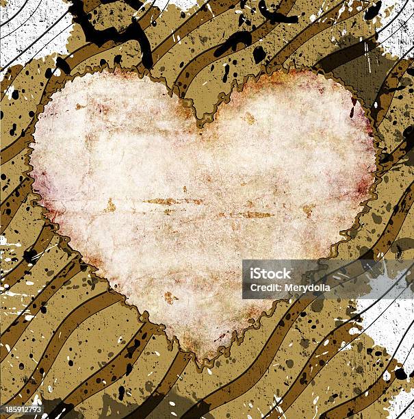Grunge Cuore - Fotografie stock e altre immagini di Amore - Amore, Astratto, Cartone - Carta
