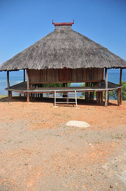 istock Tibar bay, East Timor: traditional timorese house 185912884