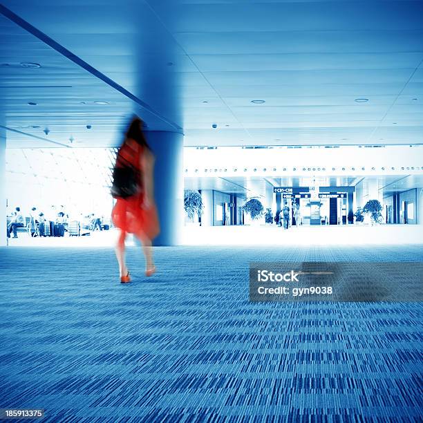 Passengers In The Airport Stock Photo - Download Image Now - Adult, Airplane, Airport
