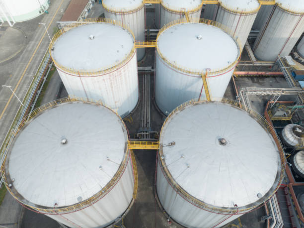 istock Bird's eye view of energy storage warehouse 1859140940