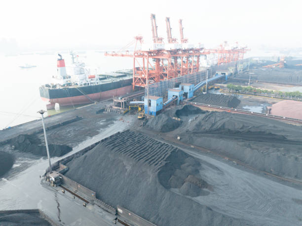 istock Mineral fuel, coal storage yard 1859142474