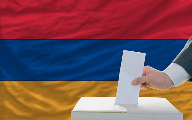 istock man voting on elections in armenia 185915108