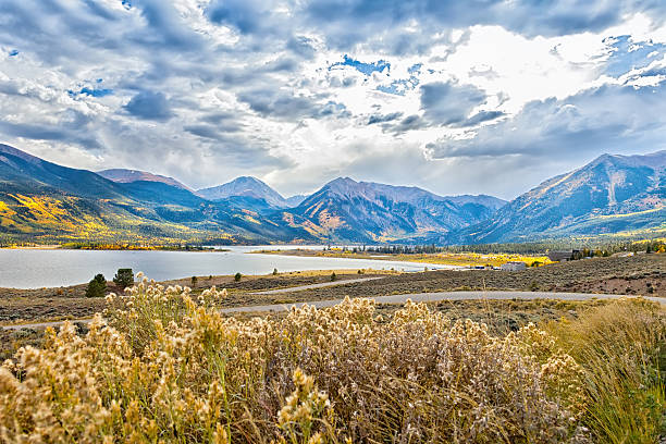 Twin Lakes Beautiful and majestic Twin Lakes, Colorado, sits at the base of the highest peak of Mount Elbert (HDR Processing). leadville stock pictures, royalty-free photos & images