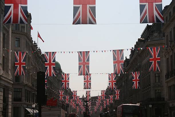 istock Union Flags on Regent Street 185918307