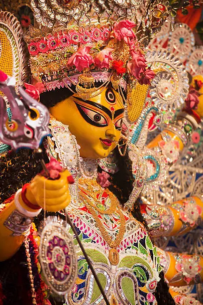 Photo of Indian Deity : Goddess during Durga Puja Celebrations.