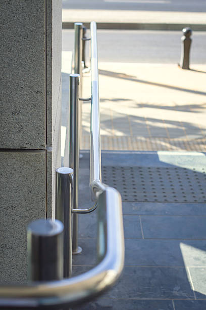 istock Beautiful stainless steel railings 185920141