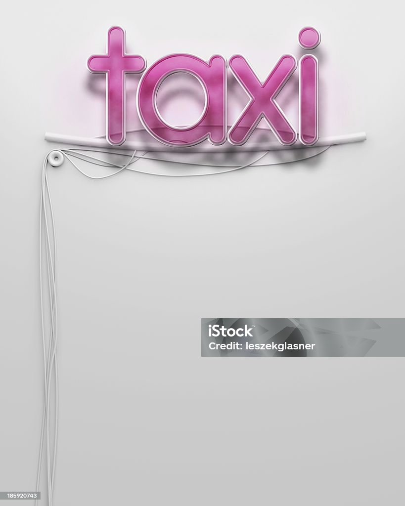 Pintura de brilhante néon com copyspace palavra de Táxi - Royalty-free Ao Ar Livre Foto de stock