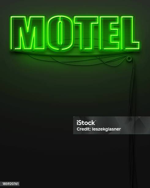Rozjarzony Neon Znak Z Word Motel Copyspace - zdjęcia stockowe i więcej obrazów Biznes - Biznes, Dorosły, Fotografika
