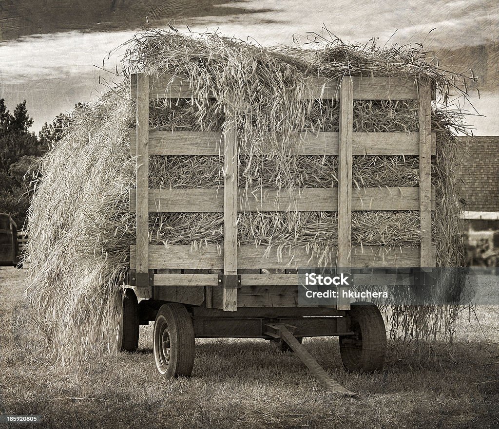 Antiguidade Feno vagão - Royalty-free Agricultura Foto de stock