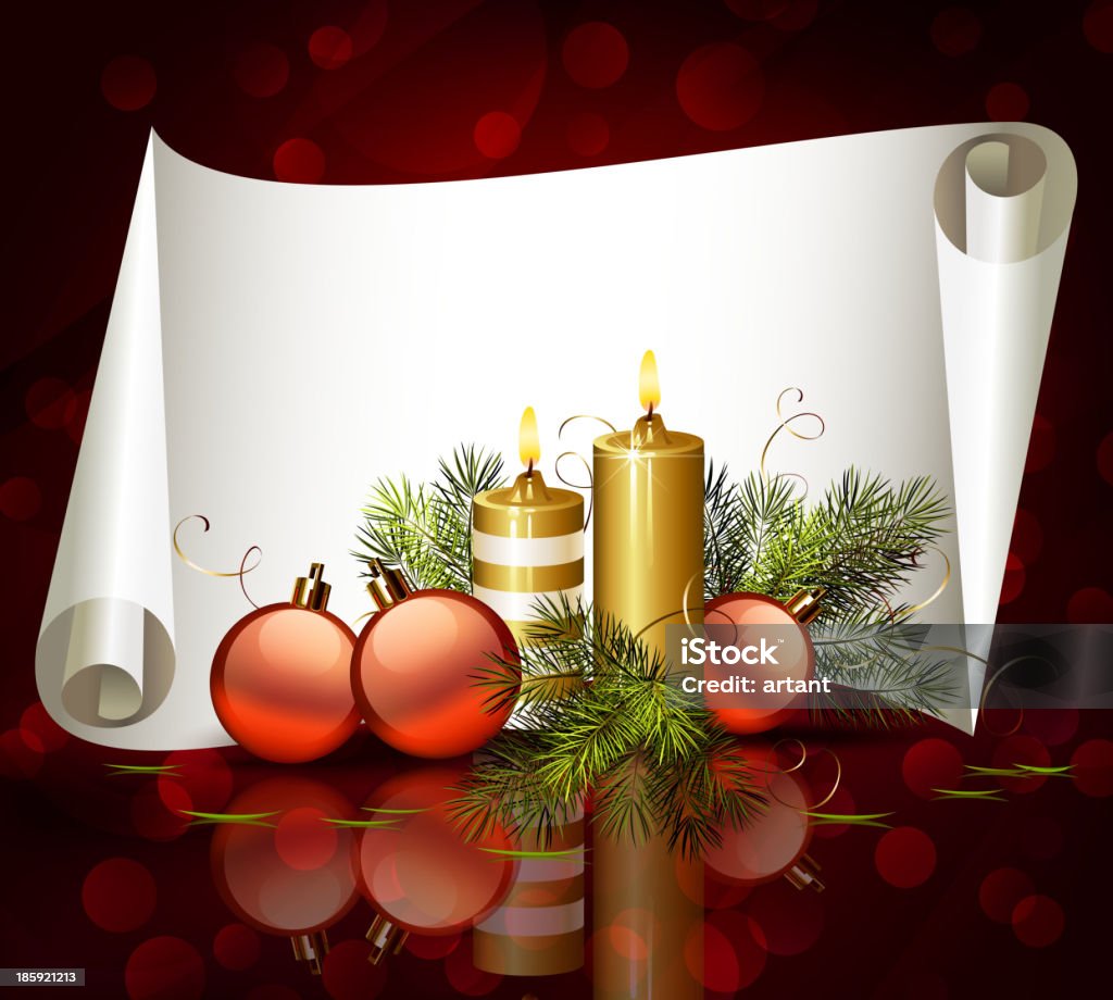 Christmas background Christmas background with burning candles Backgrounds stock vector