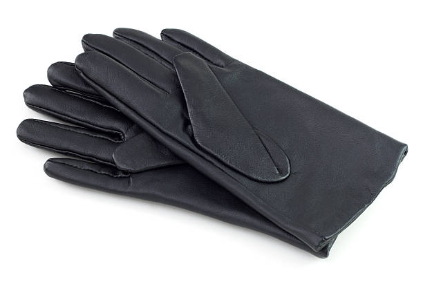 istock black leather gloves on white background 185921508