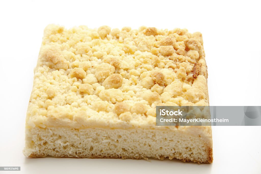 Crumb cakes Crumb cakes on white background Baked Stock Photo