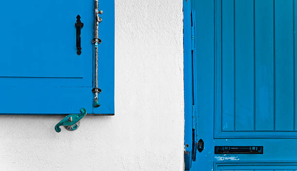 Greece window detail stock photo