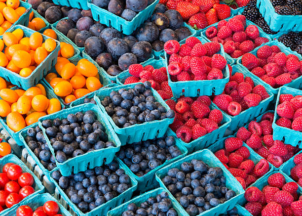 istock Colorful berries for sale 185922097