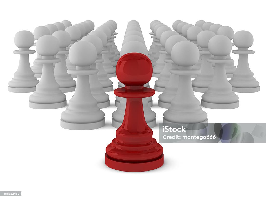 3 d render de muitos pawns - Foto de stock de Brincar royalty-free