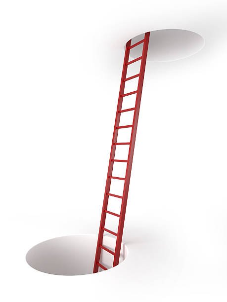 istock Two holes and ladder 185924627