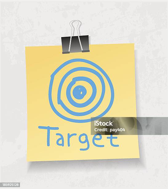 Target Yellow Note Yellow Note Paper And Attach Target Concept Stock Illustration ...